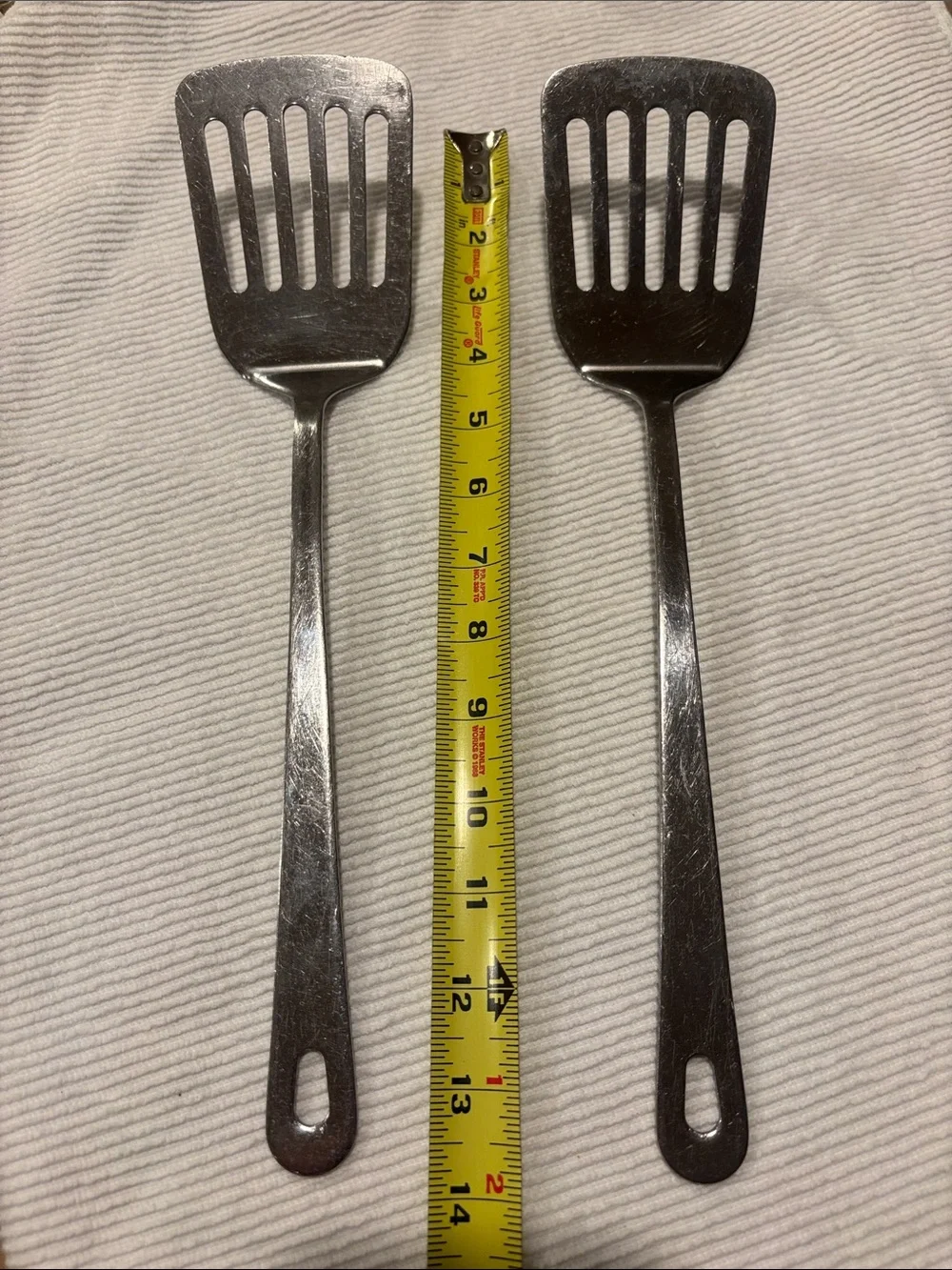 Source Unknown Stainless Steel Slotted Turner Spatulas - Silver (Pair)